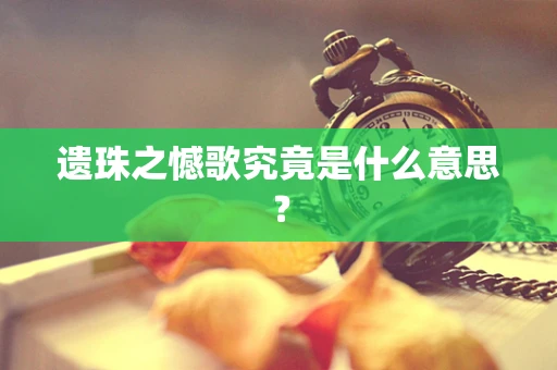 遗珠之憾歌究竟是什么意思？