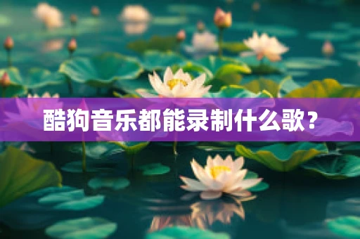 酷狗音乐都能录制什么歌？