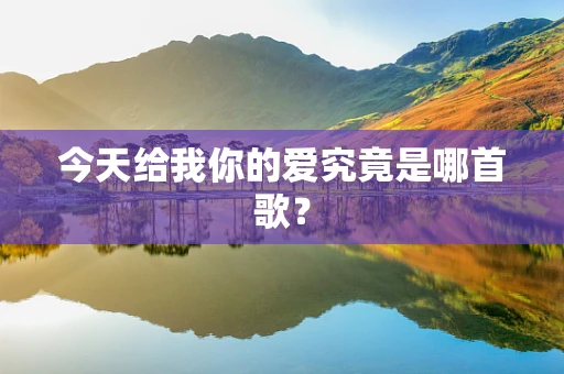 今天给我你的爱究竟是哪首歌？