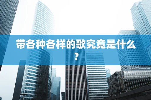 带各种各样的歌究竟是什么？