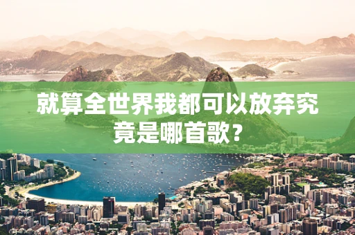 就算全世界我都可以放弃究竟是哪首歌？