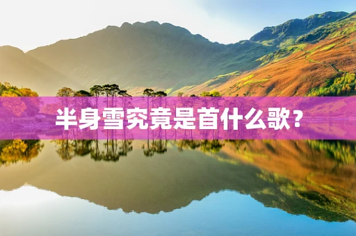 半身雪究竟是首什么歌？