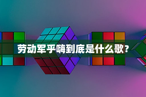 劳动军乎嗨到底是什么歌？