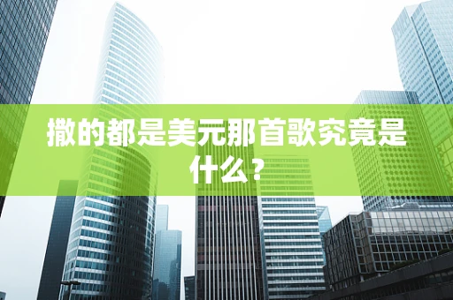 撒的都是美元那首歌究竟是什么？