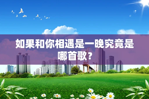 如果和你相遇是一晚究竟是哪首歌？