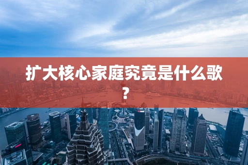 扩大核心家庭究竟是什么歌？