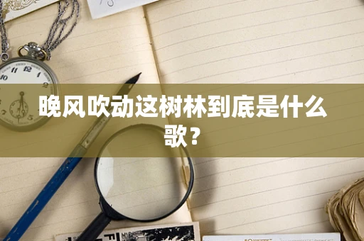 晚风吹动这树林到底是什么歌？