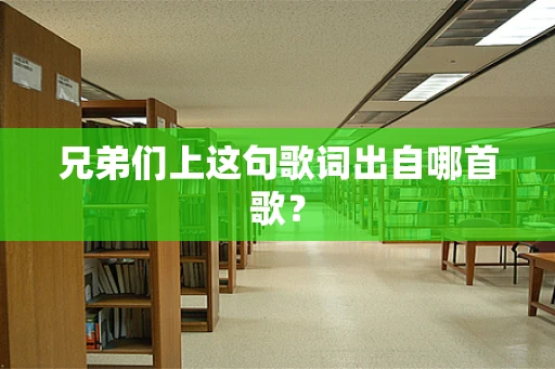 兄弟们上这句歌词出自哪首歌？