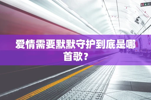 爱情需要默默守护到底是哪首歌？