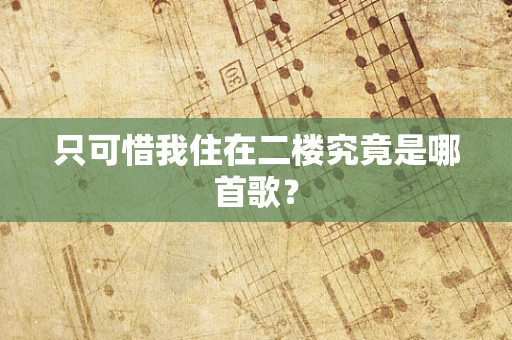 只可惜我住在二楼究竟是哪首歌？