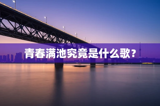 青春满池究竟是什么歌？