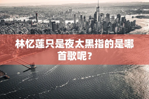 林忆莲只是夜太黑指的是哪首歌呢？