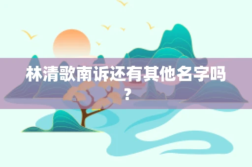 林清歌南诉还有其他名字吗？