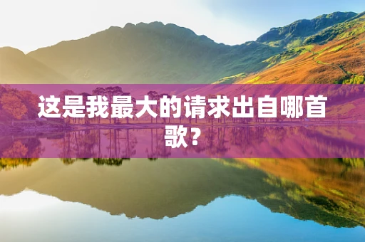 这是我最大的请求出自哪首歌？