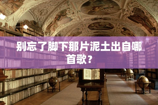 别忘了脚下那片泥土出自哪首歌？