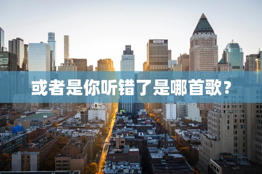 或者是你听错了是哪首歌？