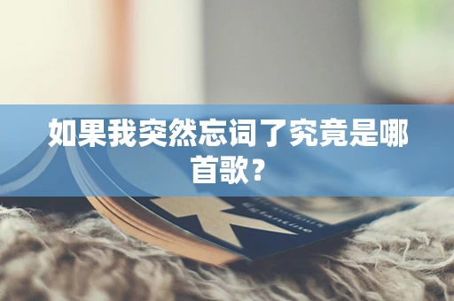 如果我突然忘词了究竟是哪首歌？