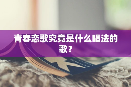 青春恋歌究竟是什么唱法的歌？