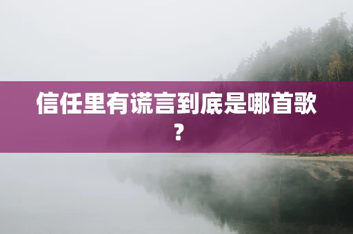 信任里有谎言到底是哪首歌？