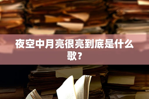 夜空中月亮很亮到底是什么歌？