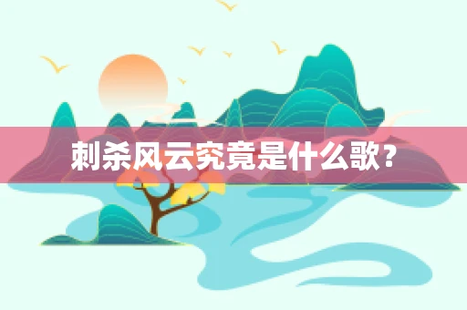 刺杀风云究竟是什么歌？