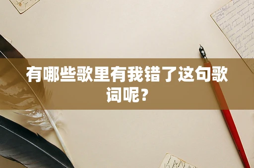 有哪些歌里有我错了这句歌词呢？
