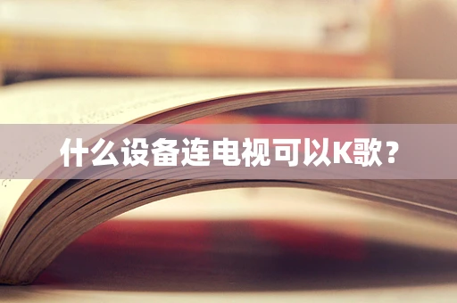 什么设备连电视可以K歌？