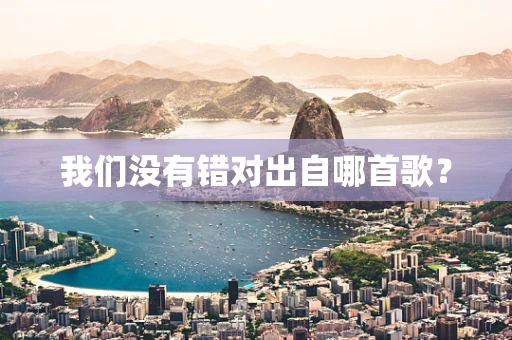 我们没有错对出自哪首歌？