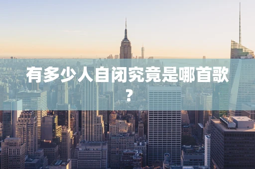 有多少人自闭究竟是哪首歌？