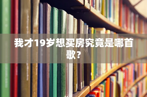我才19岁想买房究竟是哪首歌？