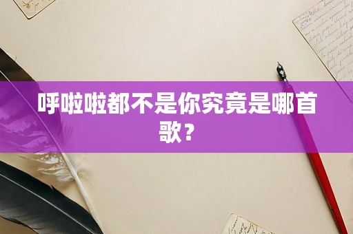 呼啦啦都不是你究竟是哪首歌？