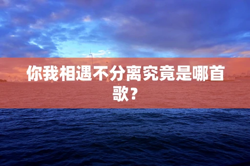 你我相遇不分离究竟是哪首歌？
