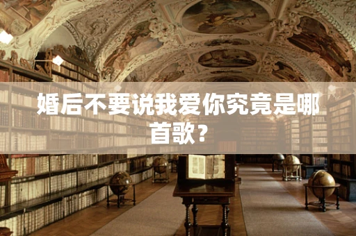 婚后不要说我爱你究竟是哪首歌？