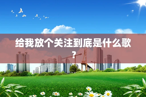 给我放个关注到底是什么歌？