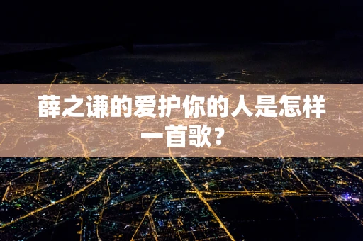 薛之谦的爱护你的人是怎样一首歌？