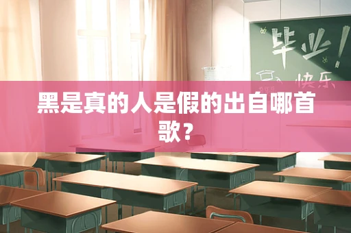 黑是真的人是假的出自哪首歌？