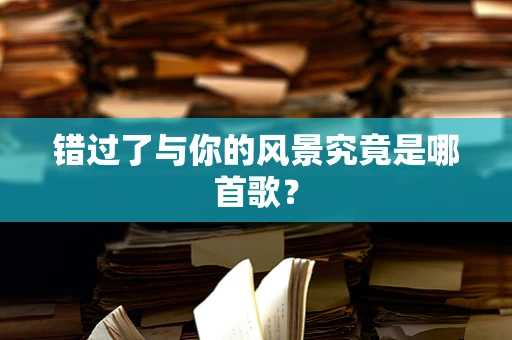 错过了与你的风景究竟是哪首歌？