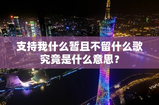 支持我什么暂且不留什么歌究竟是什么意思？