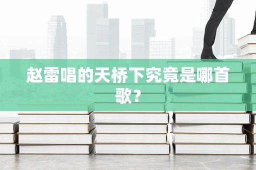 赵雷唱的天桥下究竟是哪首歌？