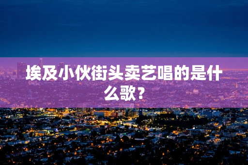 埃及小伙街头卖艺唱的是什么歌？