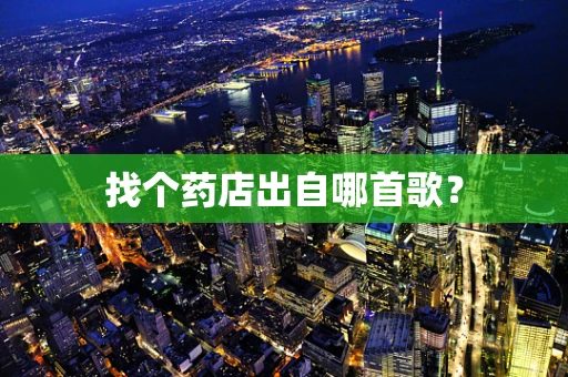 找个药店出自哪首歌？