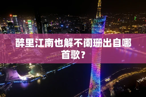 醉里江南也解不阑珊出自哪首歌？