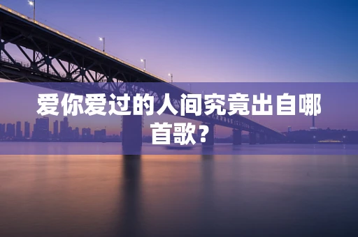 爱你爱过的人间究竟出自哪首歌？