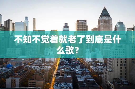 不知不觉着就老了到底是什么歌？
