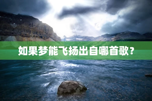 如果梦能飞扬出自哪首歌？