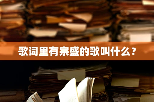 歌词里有宗盛的歌叫什么？