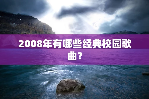 2008年有哪些经典校园歌曲？