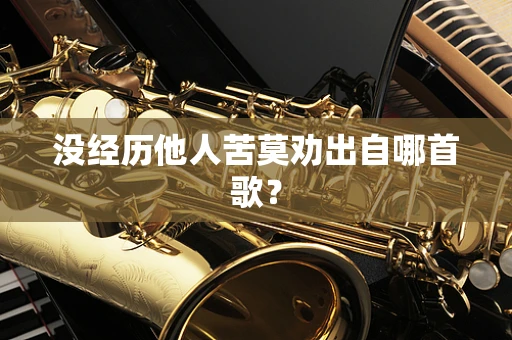 没经历他人苦莫劝出自哪首歌？
