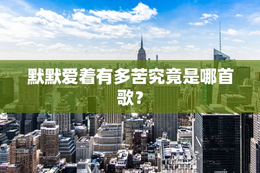 默默爱着有多苦究竟是哪首歌？