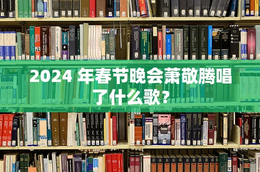 2024 年春节晚会萧敬腾唱了什么歌？